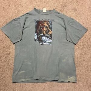 Vintage Yellowstone Grizzly Bear Graphic Tee Shirt Large